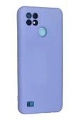 Realme C21 Kılıf Nano içi Kadife Silikon - Lila thumbnail 2