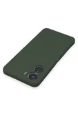Vivo Y16 Kılıf Nano içi Kadife Silikon - Koyu Yeşil thumbnail 4