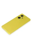 Vivo V29 Lite Kılıf Nano içi Kadife Silikon - Sarı thumbnail 4