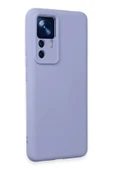 Xiaomi Mi 12T Pro Kılıf Nano içi Kadife Silikon - Lila thumbnail 2