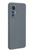 Xiaomi Mi 12 Lite Kılıf Nano içi Kadife Silikon - Gri thumbnail 2
