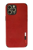 iPhone 12 Pro Max Kılıf Loop Deri Silikon - Kırmızı thumbnail 1
