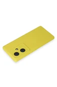 Vivo V29 Lite Kılıf Nano içi Kadife Silikon - Sarı thumbnail 3