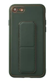 iPhone 7 Kılıf Coco Deri Standlı Kapak - Yeşil thumbnail 1