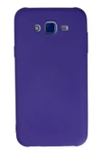 Samsung Galaxy J7 Kılıf Nano içi Kadife Silikon - Mor thumbnail 1