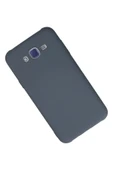 Samsung Galaxy J7 Kılıf Nano içi Kadife Silikon - Gri thumbnail 2