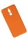Huawei Mate 10 Lite Kılıf Nano içi Kadife Silikon - Turuncu thumbnail 2