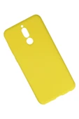 Huawei Mate 10 Lite Kılıf Nano içi Kadife Silikon - Sarı thumbnail 2