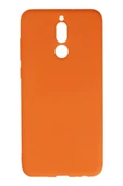 Huawei Mate 10 Lite Kılıf Nano içi Kadife Silikon - Turuncu thumbnail 1