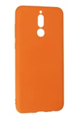 Huawei Mate 10 Lite Kılıf Nano içi Kadife Silikon - Turuncu thumbnail 3