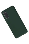 Samsung Galaxy S20 Kılıf Nano içi Kadife Silikon - Koyu Yeşil thumbnail 2