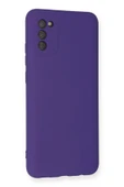 Samsung Galaxy A03S Kılıf Nano içi Kadife Silikon - Mor thumbnail 3