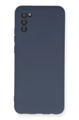 Samsung Galaxy A03S Kılıf Nano içi Kadife Silikon - Gri thumbnail 1