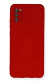 Samsung Galaxy A03S Kılıf Nano içi Kadife Silikon - Kırmızı thumbnail 1