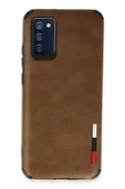 Samsung Galaxy A03S Kılıf Loop Deri Silikon - Kahverengi thumbnail 1