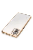 Xiaomi Redmi Note 10 Kılıf Lensli Silikon - Gold thumbnail 3