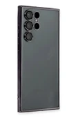 Samsung Galaxy S22 Ultra Kılıf Lensli Silikon - Siyah thumbnail 1