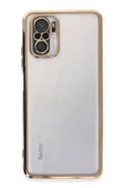 Xiaomi Redmi Note 10 Kılıf Lensli Silikon - Gold thumbnail 2