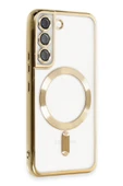 Samsung Galaxy S22 Kılıf Kross Magneticsafe Kapak - Gold thumbnail 2