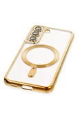 Samsung Galaxy S22 Kılıf Kross Magneticsafe Kapak - Gold thumbnail 4