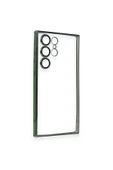 Samsung Galaxy S23 Ultra Kılıf Lensli Silikon - Yeşil thumbnail 2