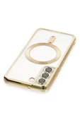 Samsung Galaxy S22 Kılıf Kross Magneticsafe Kapak - Gold thumbnail 3