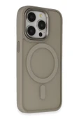 iPhone 15 Pro Max Kılıf Oslo Magsafe Kapak - Titan Gri thumbnail 2