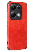 Xiaomi Redmi Note 13 4G Kılıf Loop Deri Silikon - Kırmızı thumbnail 2