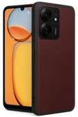 Xiaomi Redmi 13C Kılıf Aras Deri Kapak - Bordo thumbnail 2