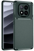 Xiaomi Redmi Note 14 Pro 4G Kılıf Auto Focus Karbon Kapak - Koyu Yeşil thumbnail 4