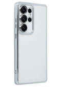 Samsung Galaxy S25 Ultra Kılıf Lensli Silikon - Gümüş thumbnail 2