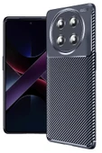 Honor Magic 7 Lite Kılıf Auto Focus Karbon Kapak - Lacivert thumbnail 1