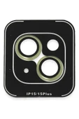 iPhone 15 PVD Metal Kamera Lens - Sarı thumbnail 1