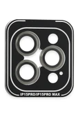 iPhone 15 Pro Max PVD Metal Kamera Lens - Gri thumbnail 1