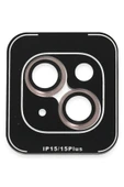 iPhone 15 PVD Metal Kamera Lens - Pembe thumbnail 1