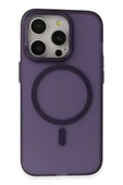 iPhone 14 Pro Max Frost Standlı Magsafe Kapak - Derin Mor thumbnail 1