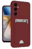 Samsung Galaxy M15 Kelvin Kartvizitli Silikon - Bordo thumbnail 1
