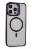 iPhone 14 Pro Kılıf Roblox Lens Magsafe Standlı Kapak - Derin Mor thumbnail 1