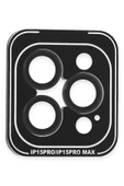 iPhone 15 Pro Max PVD Metal Kamera Lens - Siyah thumbnail 1
