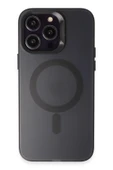 iPhone 15 Pro Max Kılıf Mateks Magsafe Kapak - Siyah thumbnail 1