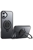 iPhone 16 Plus Avatar 360 Dönen Magsafe Kapak - Siyah thumbnail 1
