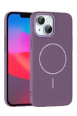 iPhone 15 Broş Magsafe Kapak - Mor thumbnail 1
