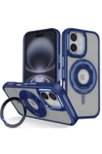 iPhone 16 Banza Magsafe Standlı Kapak - Lacivert thumbnail 1