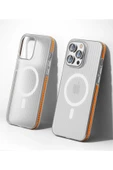 iPhone 14 Pro Max Line Magsafe Kapak - Turuncu thumbnail 2