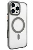 iPhone 16 Pro Gleam PC Sert Magsafe Kılıf - Titan Gri thumbnail 1