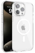 iPhone 15 Pro Max Gleam PC Sert Magsafe Kılıf - Şeffaf thumbnail 1