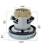 Fantom Uyumlu Robotix CC 6300 Süpürge Motoru 1200W HT110 thumbnail 2