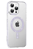 Apple iPhone 14 Pro Max Move Taşlı Magsafe Kapak - Lila thumbnail 1