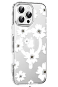 Apple iPhone 16 Pro Max Floral Magsafe Kapak - Beyaz thumbnail 5