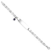 14 Ayar Altın Kaplama Bebek ve Çocuk Göz Boncuklu ve Nazarlı İsim Gümüş  Künye - BPC00105 thumbnail 5